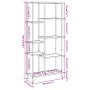 Scaffale per Libri 80x30x180 cm Acciaio e Legno Multistrato