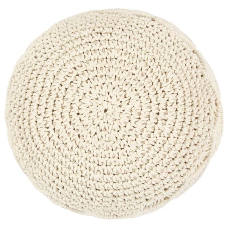 Pouf Lavorato a Mano in Macramé 45x30 cm in Cotone