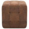 Comodini 2 pz Marrone 30x30x30 cm in Similpelle Scamosciata