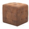 Comodini 2 pz Marrone 30x30x30 cm in Similpelle Scamosciata