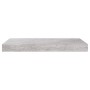 Scaffali a Parete 4 pz Grigio Cemento 50x23x3,8 cm in MDF