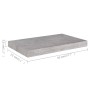 Scaffali a Parete 4 pz Grigio Cemento 50x23x3,8 cm in MDF