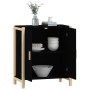 Credenza Nera 62x38x70 cm in Legno Multistrato