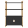 Credenza Nera 80x40x121 cm in Legno Multistrato