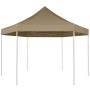 Tendone Esagonale Pieghevole Pop-Up 3,6x3,1 m Tortora 220 g/m²