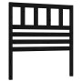 Testiera per Letto Nera 81x4x100 cm in Legno Massello di Pino
