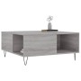 Tavolino Salotto Grigio Sonoma 80x80x36,5 cm Legno Multistrato