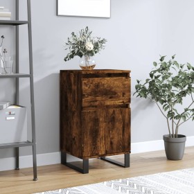 Credenza Rovere Fumo 40x35x70 cm in Legno Multistrato