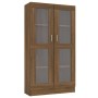 Mobile Vetrina Rovere Marrone 82,5x30,5x150cm Legno Multistrato