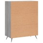 Credenza Grigio Sonoma 69,5x34x90 cm in Legno Multistrato