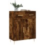 Credenza Rovere Fumo 69,5x34x90 cm in Legno Multistrato