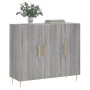 Credenza Grigio Sonoma 90x34x80 cm in Legno Multistrato