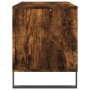 Mobile Porta Dischi Rovere Fumo 100x38x48 cm Legno Multistrato