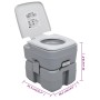 WC Portatile per Campeggio Grigio 20+10 L