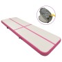 Tappetino Ginnastica Gonfiabile con Pompa 300x100x20cm PVC Rosa