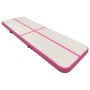 Tappetino Ginnastica Gonfiabile con Pompa 300x100x20cm PVC Rosa