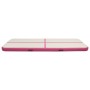 Tappetino Ginnastica Gonfiabile con Pompa 300x100x20cm PVC Rosa