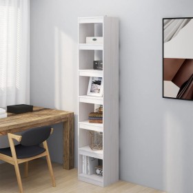 Libreria/Divisorio Bianco 40x30x199cm in Legno Massello di Pino