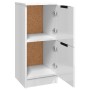 Credenza Bianco Lucido 30x30x70 cm in Legno Multistrato