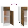 Mobile con Cassetto Rovere Fumo 30x46x81,5 cm Legno Multistrato