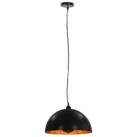 Lampadari 2 pz Nero e Oro Semi-Sferici 40 cm E27