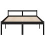 Letto per Anziani Nero 135x190 cm Double in Legno di Pino