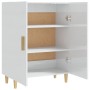 Credenza Bianco Lucido 70x34x90 cm in Legno Multistrato