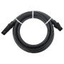 Tubo di Aspirazione con Raccordi in Ottone Nero 1" 10 m PVC