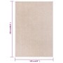 Tappeto a Pelo Corto 160x230 cm Beige Scuro