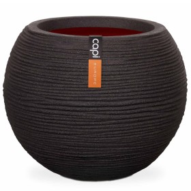 Capi Vaso a Sfera Nature Rib 40x32 cm Nero KBLR270