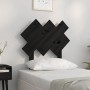 Testiera per Letto Nera 72,5x3x81 cm in Legno Massello di Pino