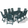 Set da Pranzo da Giardino 11 pz in Plastica Verde