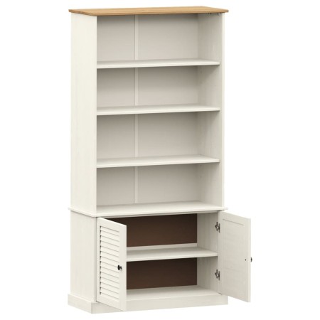 Libreria VIGO 85x35x170 cm in Legno Massello di Pino Bianco