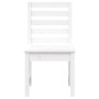 Sedie da Giardino 2pz Bianche 50x48x91,5 Legno Massello di Pino