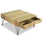 Tavolino da Salotto 80x80x40 cm in Legno Massello di Teak