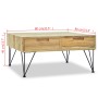 Tavolino da Salotto 80x80x40 cm in Legno Massello di Teak