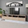 Mobili TV 2 pz in Legno Multistrato 95x35x36 cm Rovere