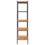 Scaffale con 5 Mensole Nero e Rovere 80x40x163 cm