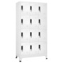 Armadietto con Serratura Bianco 90x45x180 cm in Acciaio