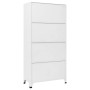 Armadietto con Serratura Bianco 90x45x180 cm in Acciaio