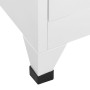 Armadietto con Serratura Bianco 90x45x180 cm in Acciaio