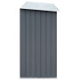 Capannone da Giardino in Acciaio Zincato 330x84x152cm Grigio