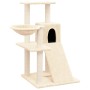 Albero per Gatti con Tiragraffi in Sisal Crema 82 cm