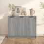 Credenza Grigio Sonoma 90,5x30x70 cm in Legno Multistrato