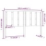Testiera per Letto 155,5x4x100 cm in Legno Massello di Pino