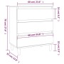Credenza Nero 60x35x70 cm in Legno Multistrato