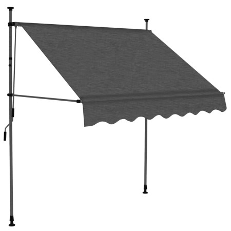 Tenda da Sole Retrattile Manuale con LED 100 cm Antracite