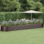 Letto Giardino Acciaio Vernice a Polvere 584x140x68 cm Marrone