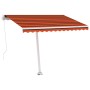 Tenda da Sole Retrattile Manuale 350x250 cm Arancione e Marrone