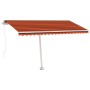 Tenda Retrattile Manuale con Palo 450x300 cm Arancio Marrone